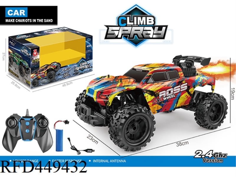 1:10 SPRAY FOUR-WHEEL DRIVE PVC HIGH-SPEED CAR