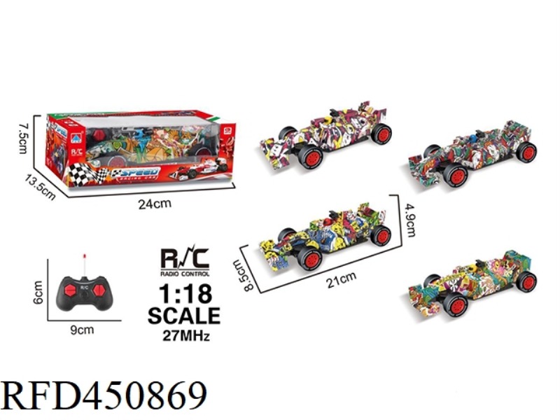 1:18 FOUR-WAY GRAFFITI FORMULA CAR