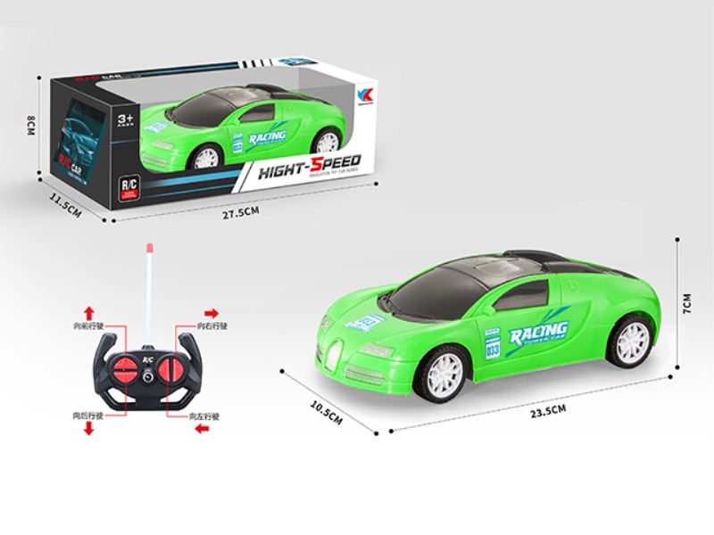 1: 18 UNLIT FOUR-CHANNEL BUGATTI RACING CAR