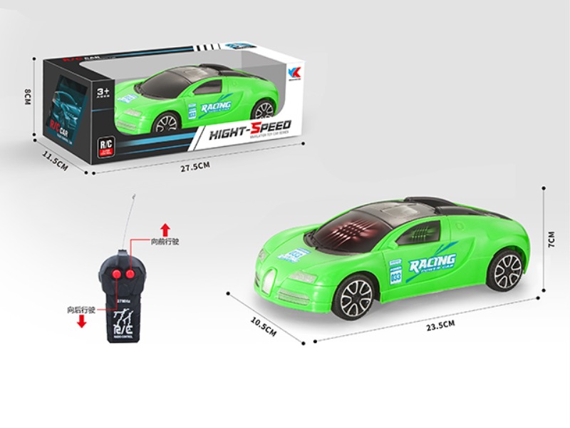 1: 18 TWO-CHANNEL BUGATTI RACING CAR WITH 3D LIGHT