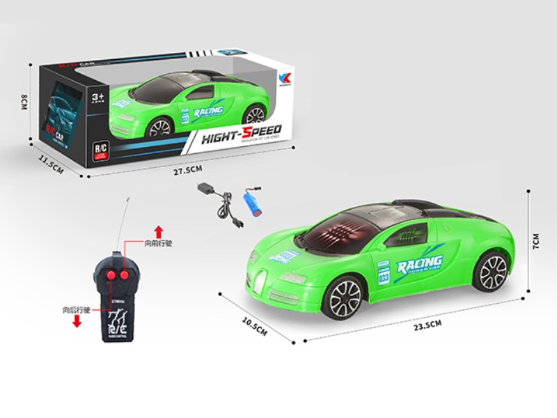 1: 18 PACK POWER TWO-CHANNEL WITH 3D LIGHT BUGATTI RACING CAR