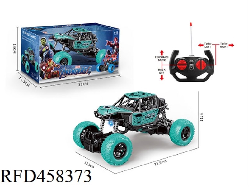1:16 CLIMBING FOUR-CHANNEL REMOTE CONTROL CAR (NOT INCLUDED)