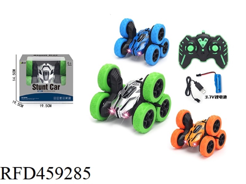 SIX WHEEL STUNT CAR WITH LIGHT REMOTE CONTROL