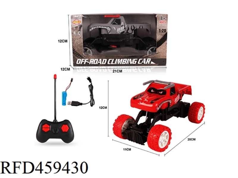 1: 20 BUFFALO FOUR-CHANNEL REMOTE CONTROL CAR RED / GREY 27MHZ