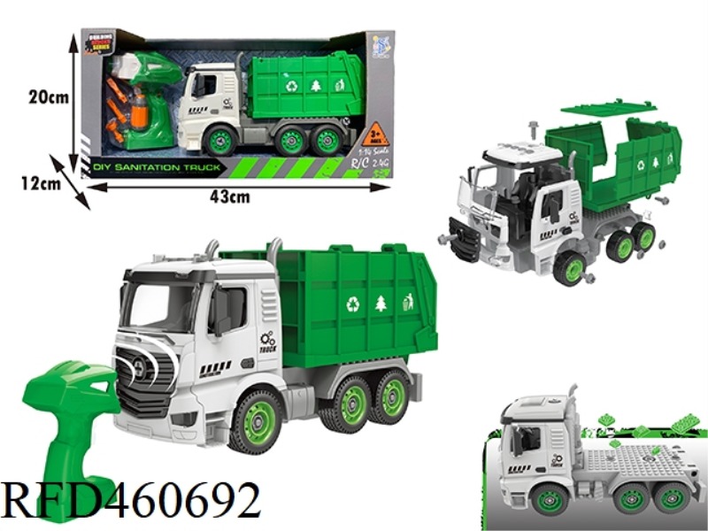 DIY SANITATION CAR WITH REMOTE CONTROL HANDLE 2.4G