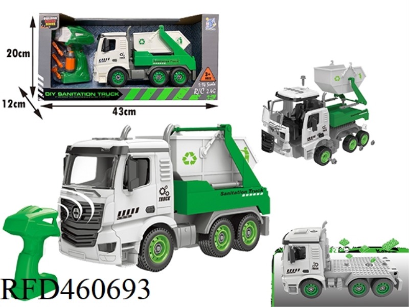 DIY SANITATION CAR WITH REMOTE CONTROL HANDLE 2.4G