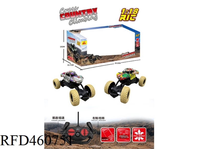 27MHZ 1:18 FOUR-CHANNEL REMOTE CONTROL GRAFFITI CROSS-COUNTRY CLIMBING VEHICLE (NOT INCLUDE)