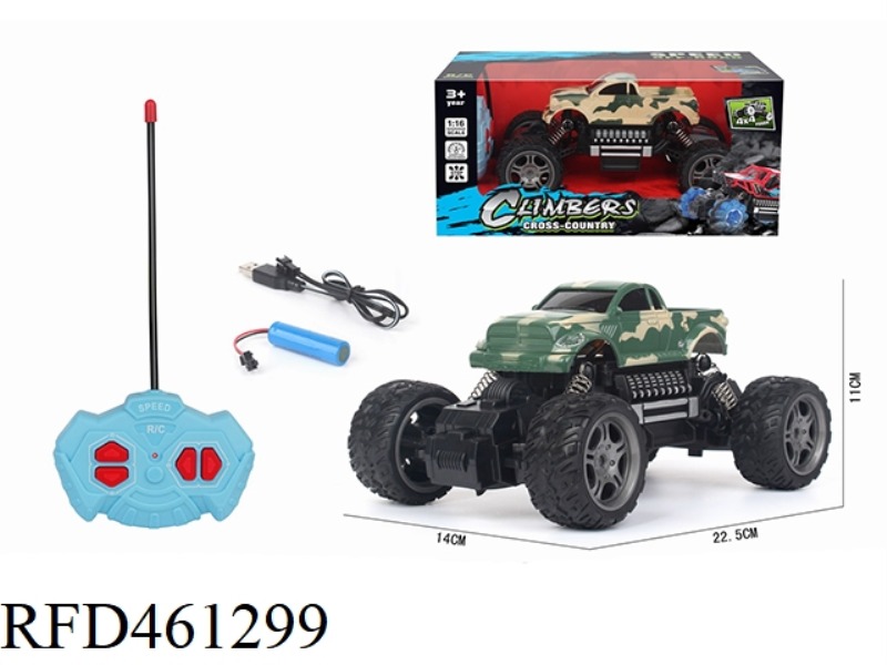 1: 16 FOUR CHANNEL REMOTE CONTROL CLIMBING MILITARY VEHICLE DODGE (INCLUDE)