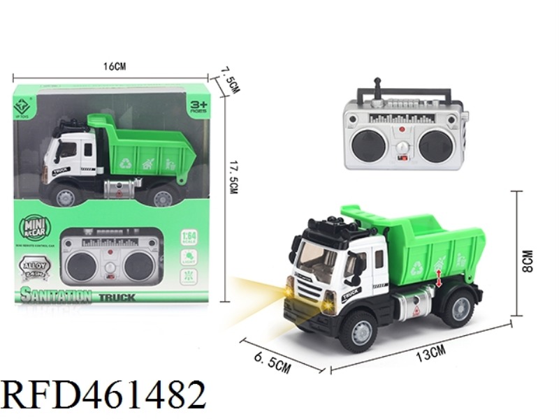 1: 64 FOUR WAY 2.4G ALLOY REMOTE CONTROL SANITATION TRUCK (2.4G)
