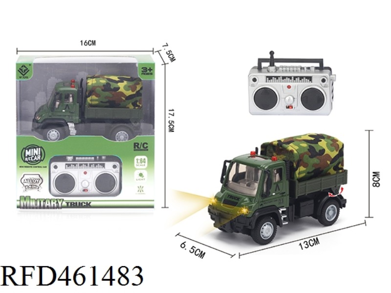 1: 64 CROSS 2.4G ALLOY REMOTE CONTROL MILITARY TRANSPORT VEHICLE (2.4G)