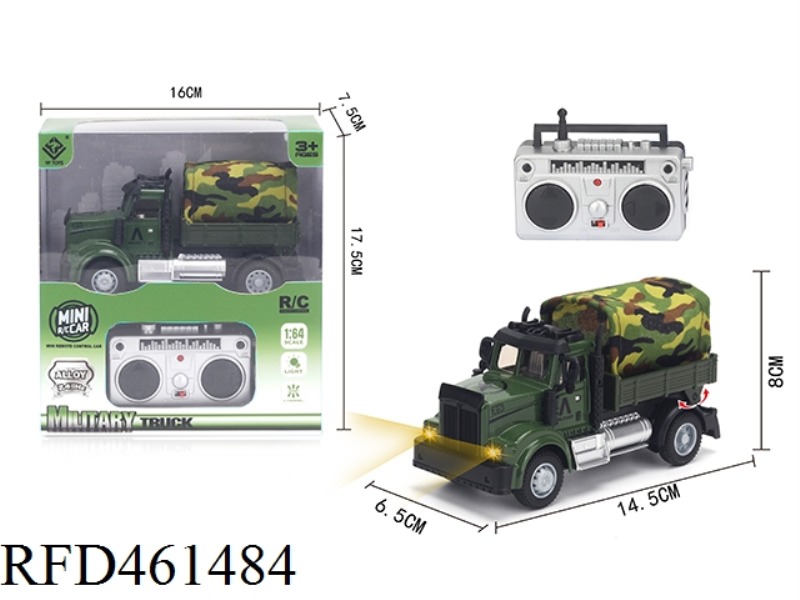 1: 64 CROSS 2.4G ALLOY REMOTE CONTROL MILITARY TRANSPORT VEHICLE (2.4G)