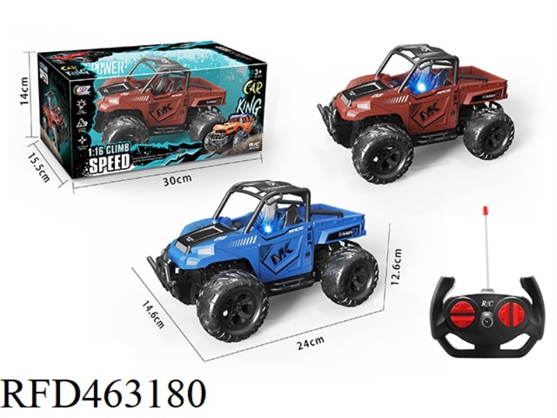 1: 16 FOUR CHANNEL PICKUP OFF-ROAD REMOTE CONTROL VEHICLE WITH LIGHTS (NOT INCLUDED)