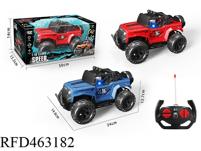 1: 16 FOUR CHANNEL HORSE WRANGLER OFF-ROAD REMOTE CONTROL VEHICLE WITH LIGHTS (NOT INCLUDED)