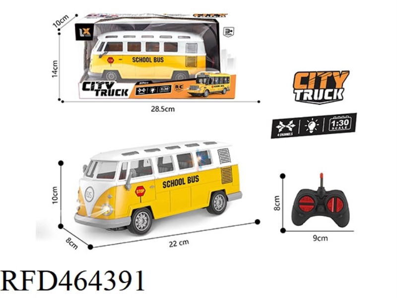 1: 30 FOUR CHANNEL REMOTE CONTROL LIGHT RETRO BUS