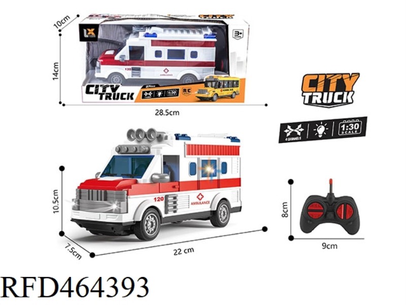 1: 30 FOUR CHANNEL REMOTE CONTROL LIGHT AMBULANCE