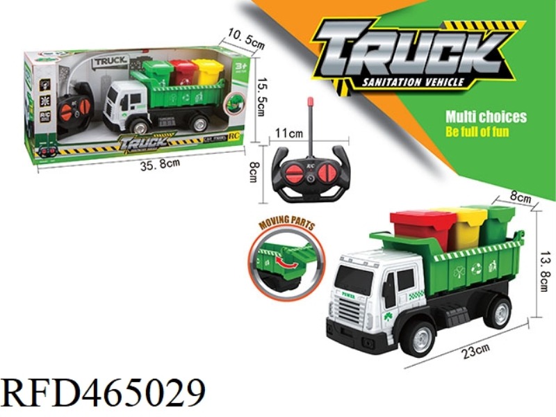 REMOTE CONTROL RECYCLING GARBAGE CAR TRASH CAN