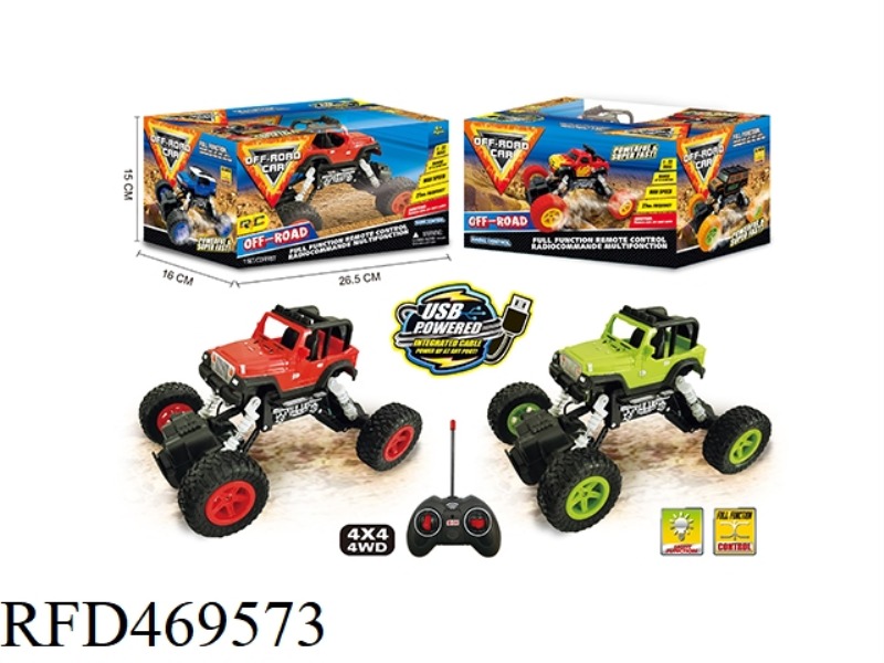 1:22 FOUR-WHEEL DRIVE FOUR-CHANNEL OFF-ROAD REMOTE CONTROL CAR