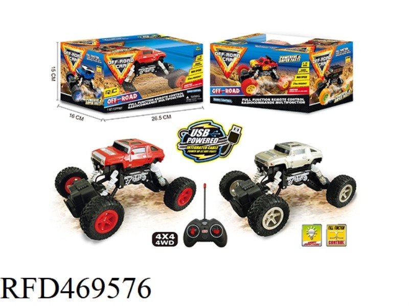 1:22 FOUR-WHEEL DRIVE FOUR-CHANNEL OFF-ROAD REMOTE CONTROL CAR
