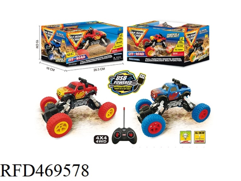 1:22 FOUR-WHEEL DRIVE FOUR-CHANNEL OFF-ROAD REMOTE CONTROL CAR