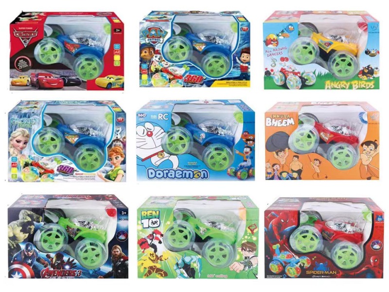 INFRINGING PACKAGING 4-WAY REMOTE CONTROL STUNT DUMP TRUCK WITH LIGHT MUSIC USB CHARGING (UP TO ANY
