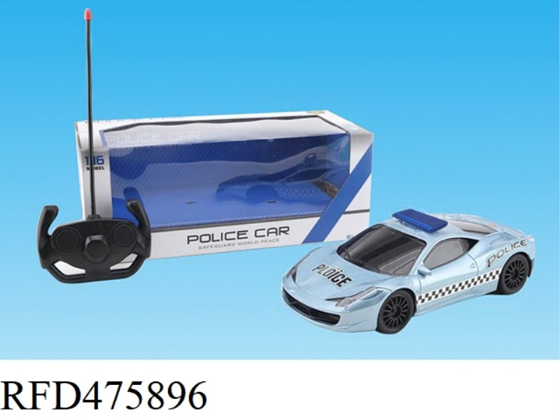 1:16 FERRARI FOUR-WAY REMOTE CONTROL POLICE CAR (NOT INCLUDE)