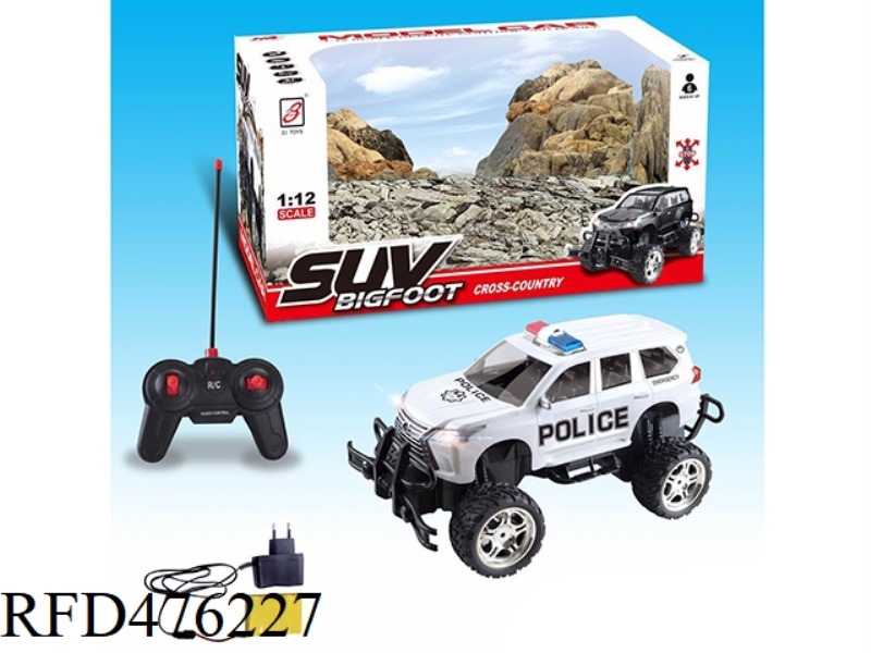LX570 FOUR-CHANNEL BIG WHEEL REMOTE CONTROL POLICE CAR  (INCLUDE)