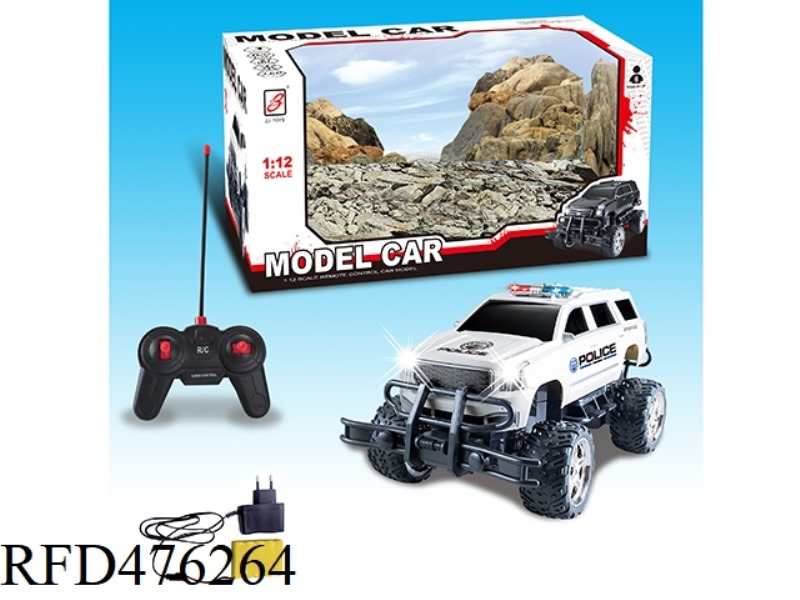 1:12GMC FOUR-CHANNEL BIG WHEEL REMOTE CONTROL POLICE CAR  (INCLUDE)
