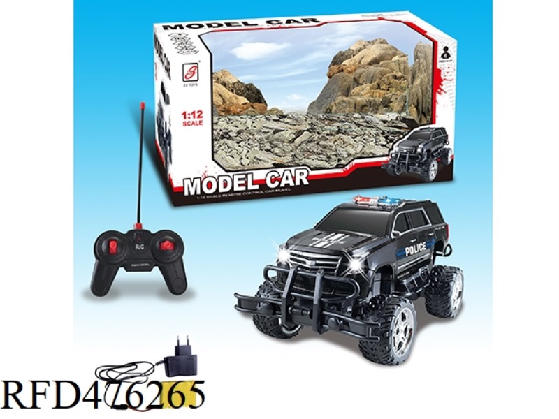 1:12 CADILLAC FOUR-CHANNEL BIG WHEEL REMOTE CONTROL POLICE CAR  (INCLUDE)