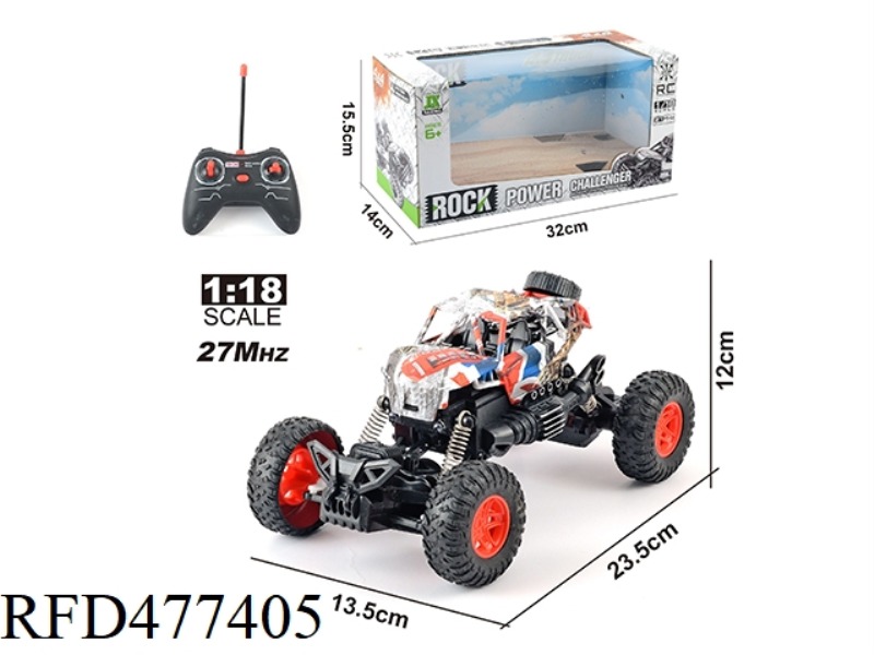 1:18 FOUR-WAY REMOTE CONTROL LIGHT OFF-ROAD SKELETON CLIMBING POLICE CAR