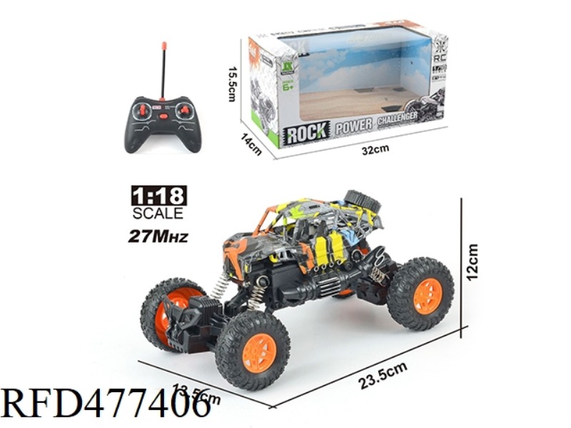 1:18 FOUR-WAY REMOTE CONTROL LIGHT OFF-ROAD SKELETON CLIMBING RACING CAR