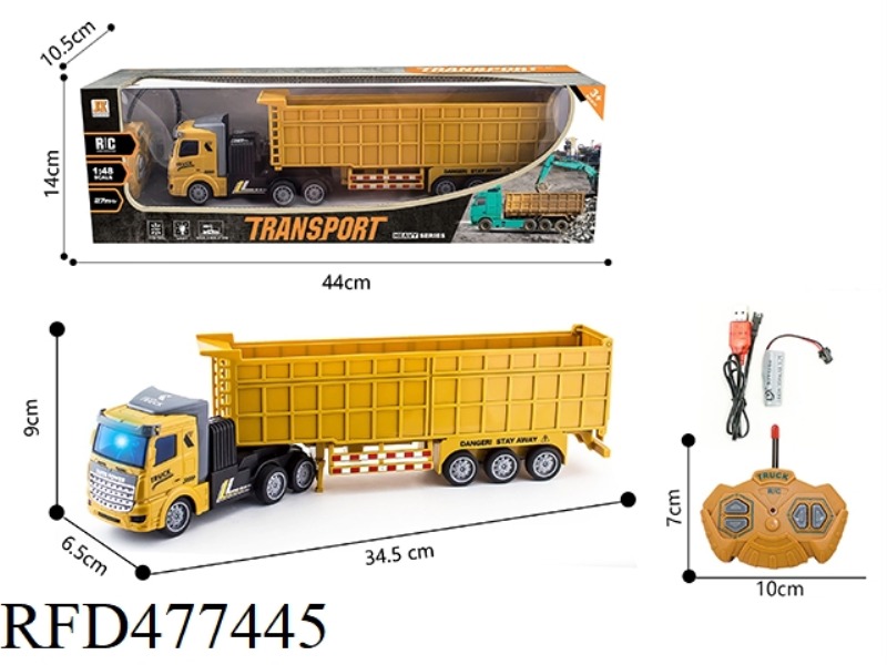 FLAT HEAD 1:48 FOUR-WAY LIGHT DUMP ENGINEERING TRAILER