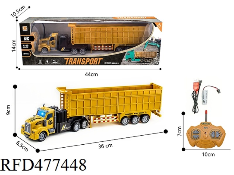 LONG HEAD 1:48 FOUR-WAY LIGHT DUMP ENGINEERING TRAILER