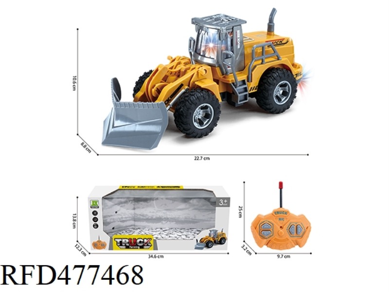 1:30 FOUR-WAY LIGHT REMOTE CONTROL FLAT ARM ROAD ROLLER FARMER CAR