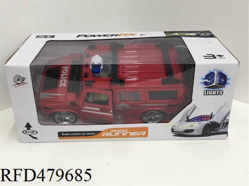 1:18 TWO-CHANNEL 3D LIGHT DOOR HUMMER POLICE CAR (NOT INCLUDE)