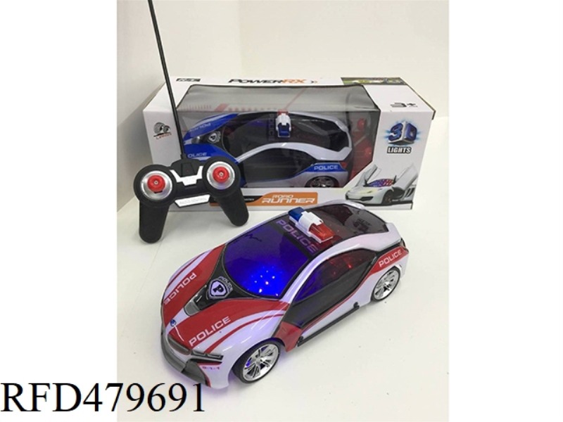 1:18 TWO-CHANNEL 3D LIGHT SOFT SHELL BMW POLICE CAR (NOT INCLUDE)