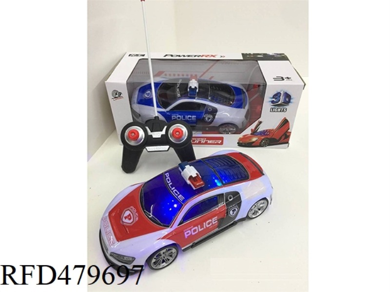 1:18 FOUR-CHANNEL 3D LIGHT SOFT SHELL AUDI POLICE CAR (NOT INCLUDE)