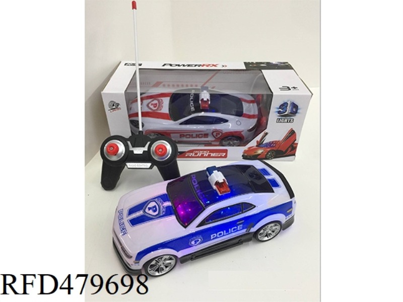 1:18 FOUR-CHANNEL 3D LIGHTING SOFT SHELL HORNET POLICE CAR (NOT INCLUDE)