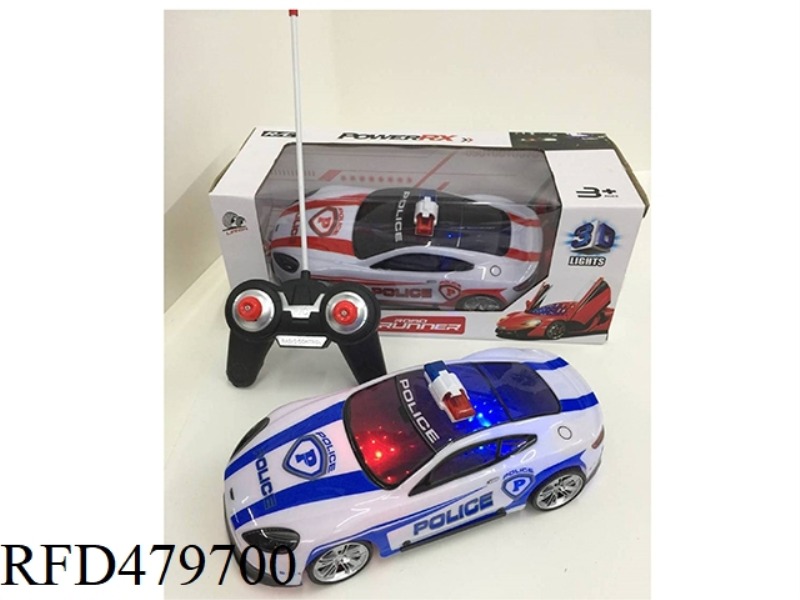 1:18 FOUR-CHANNEL 3D LIGHT SOFT SHELL MARTIN POLICE CAR (NOT INCLUDE)
