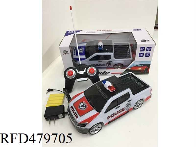 1:18 FOUR-CHANNEL LIGHT SOFT SHELL PICKUP POLICE CAR(INCLUDE)