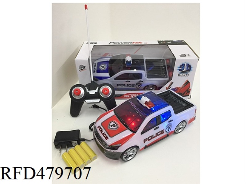 1:18 FOUR-CHANNEL 3D LIGHT SOFT SHELL PICKUP POLICE CAR(INCLUDE)