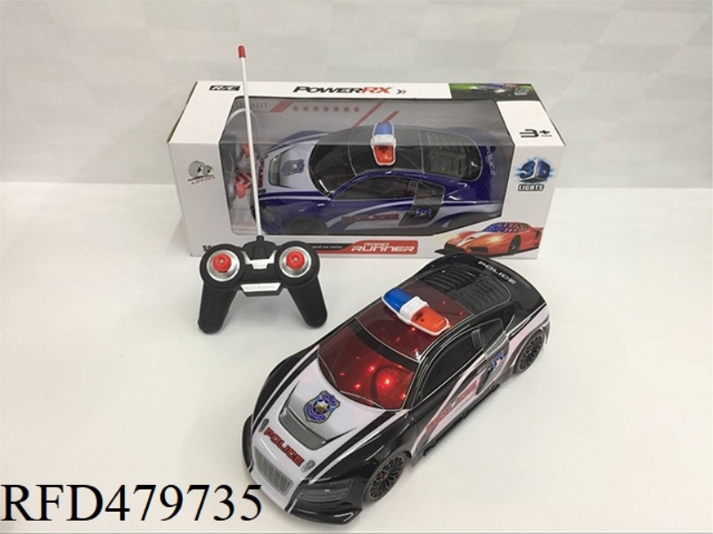 1:14 FOUR-CHANNEL 3D LIGHT SOFT SHELL AUDI POLICE CAR (NOT INCLUDE)