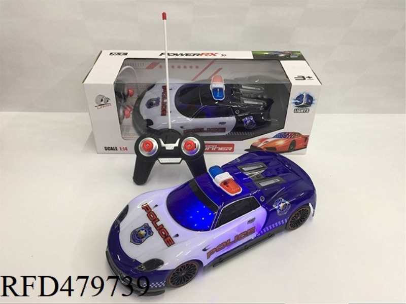 1:14 FOUR-CHANNEL 3D LIGHT SOFT SHELL PORSCHE POLICE CAR (NOT INCLUDE)