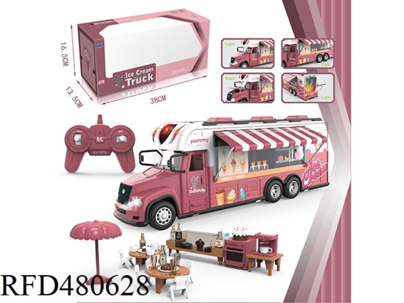 2.4G CORAL RED RV - ICE CREAM CAR