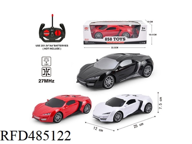 1: 16 FOUR-WAY REMOTE CONTROL CAR SIMULATION CAR (FRONT LIGHTS) (NOT INCLUDED)