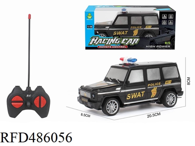 1:18 FOUR-CHANNEL SIMULATION REMOTE CONTROL VEHICLE BENZ G65 SPECIAL POLICE (NO POWER)