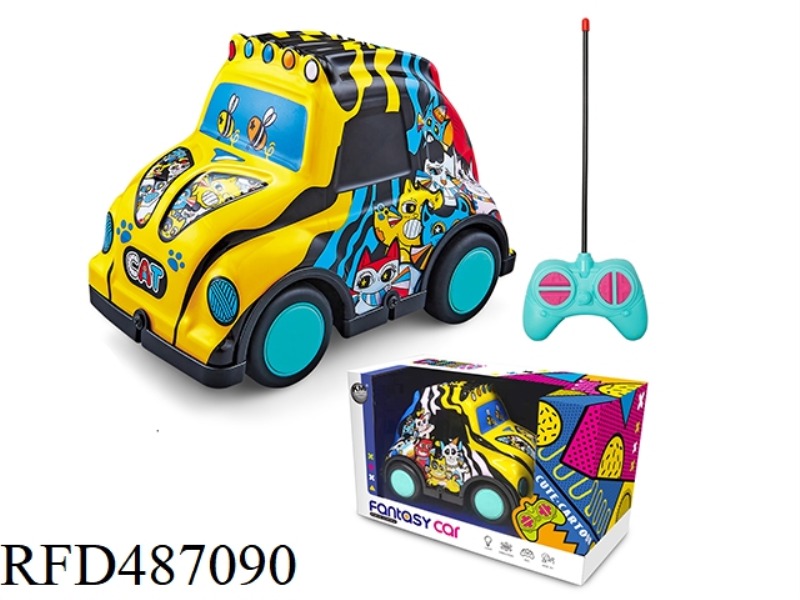 FOUR-CHANNEL BLISTER CARTOON CAR (NOT INCLUDE)