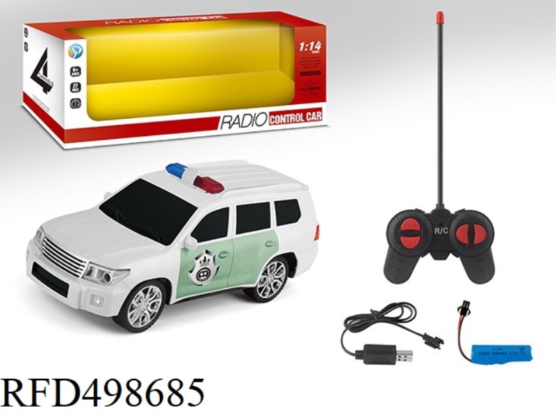 1:14 TOYOTA LANDLUZE FOUR-CHANNEL REMOTE CONTROL POLICE CAR (LITHIUM +USB)