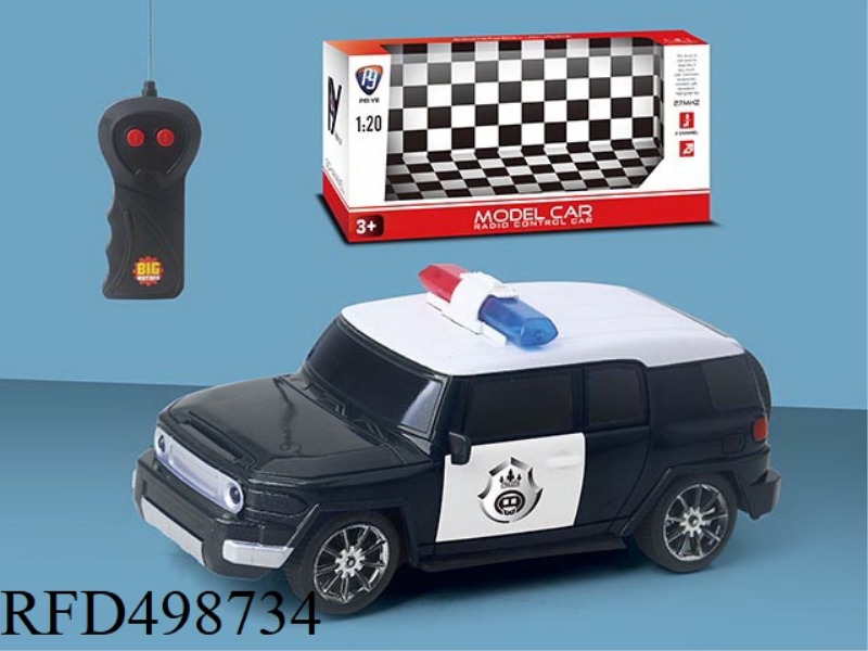 FJ1:20 TWO CHANNEL REMOTE CONTROL POLICE CAR