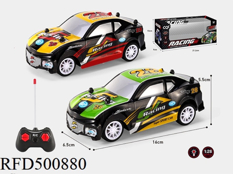 1:28 FOUR-CHANNEL PVC SHELL LIGHT REMOTE CONTROL CAR