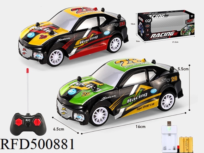 1:28 FOUR-CHANNEL PVC CAR HOUSING LIGHT REMOTE CONTROL CAR (INCLUDE)